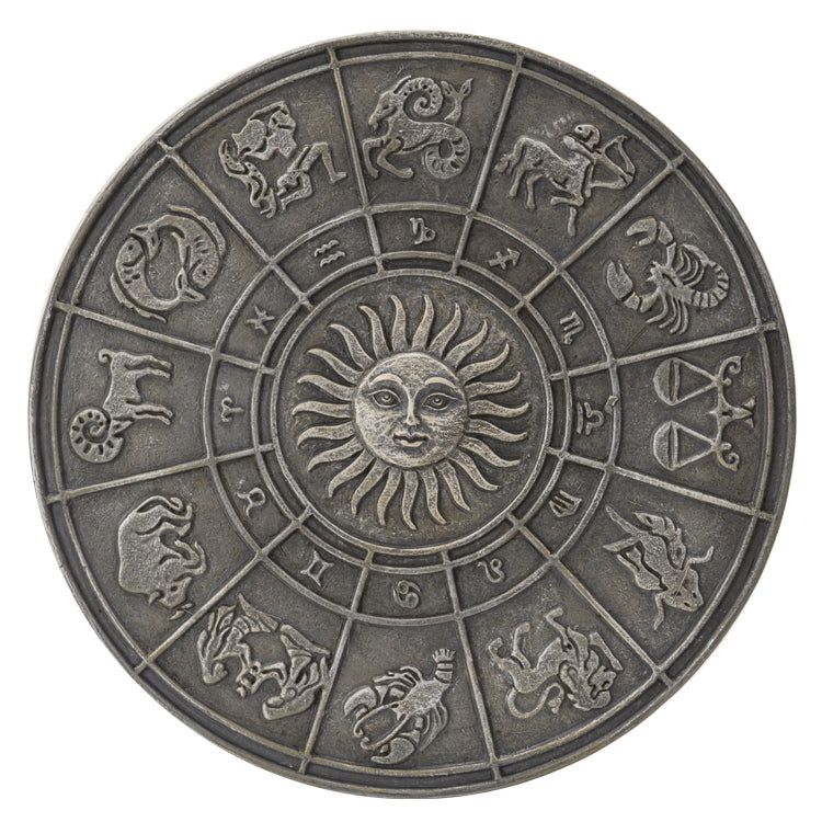 7.8&quot; Zodiac Wall Plaque, SKU PG-15081, UPC 700317071310