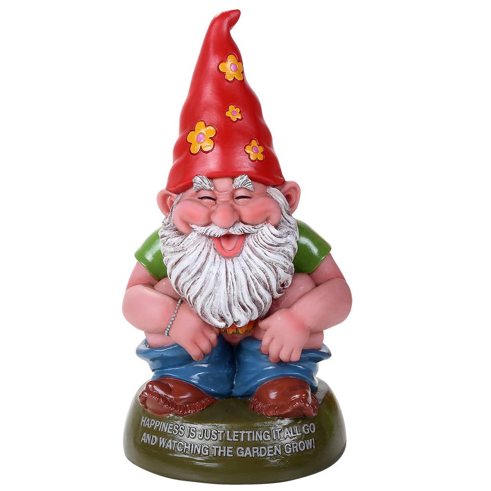 11.5&quot; Gnome Statue - Squatter, SKU PG-12415, UPC 700317041085