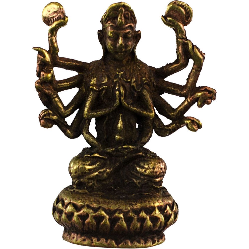 1.2&quot; Mini Brass Figurine - Kali (Pack of 3), SKU KH-33428, UPC 700317246350