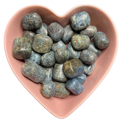 Blue Green Kyanite Tumbled Stone Natural Gemstone - One Stone, SKU TR-66, UPC 6016009467403