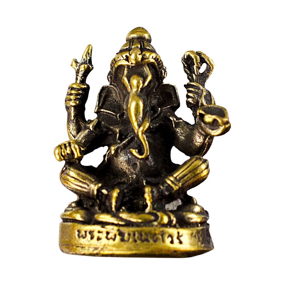 1&quot; Mini Brass Figurine - Ganesha (Pack of 3), SKU KH-33445, UPC 700317246282