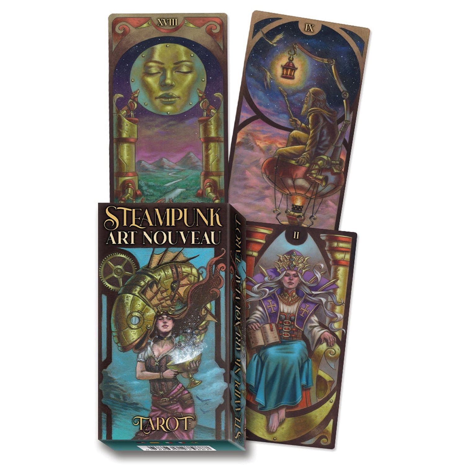 Steampunk Art Nouveau Tarot Deck by Luca Strati, Jaymi Elford, SKU LW1942, UPC 700317077329