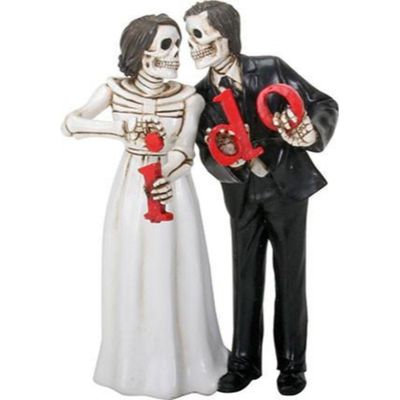 6&quot; Skeleton Statue - Wedding Couple I Do, SKU PG-Y8775, UPC 700317052654