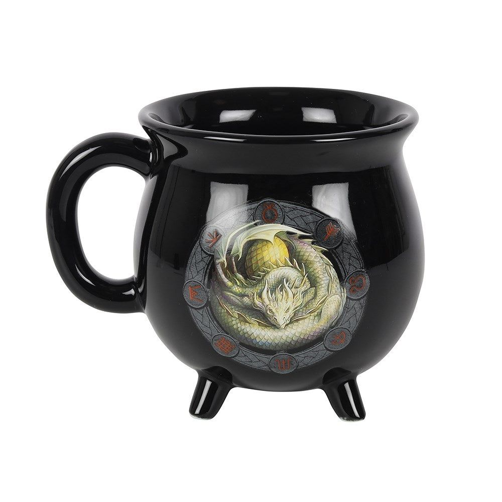 16 oz Anne Stokes Ceramic Color Changing Cauldron Mug - Ostara, SKU PG-15018, UPC 700317071211