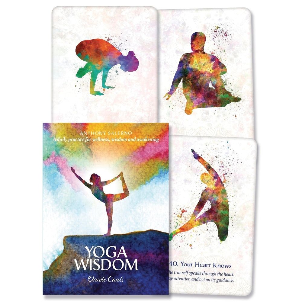 Yoga Wisdom Oracle Cards by Anthony Salerno, Pablo Romero, SKU LW1896, UPC 700317043348