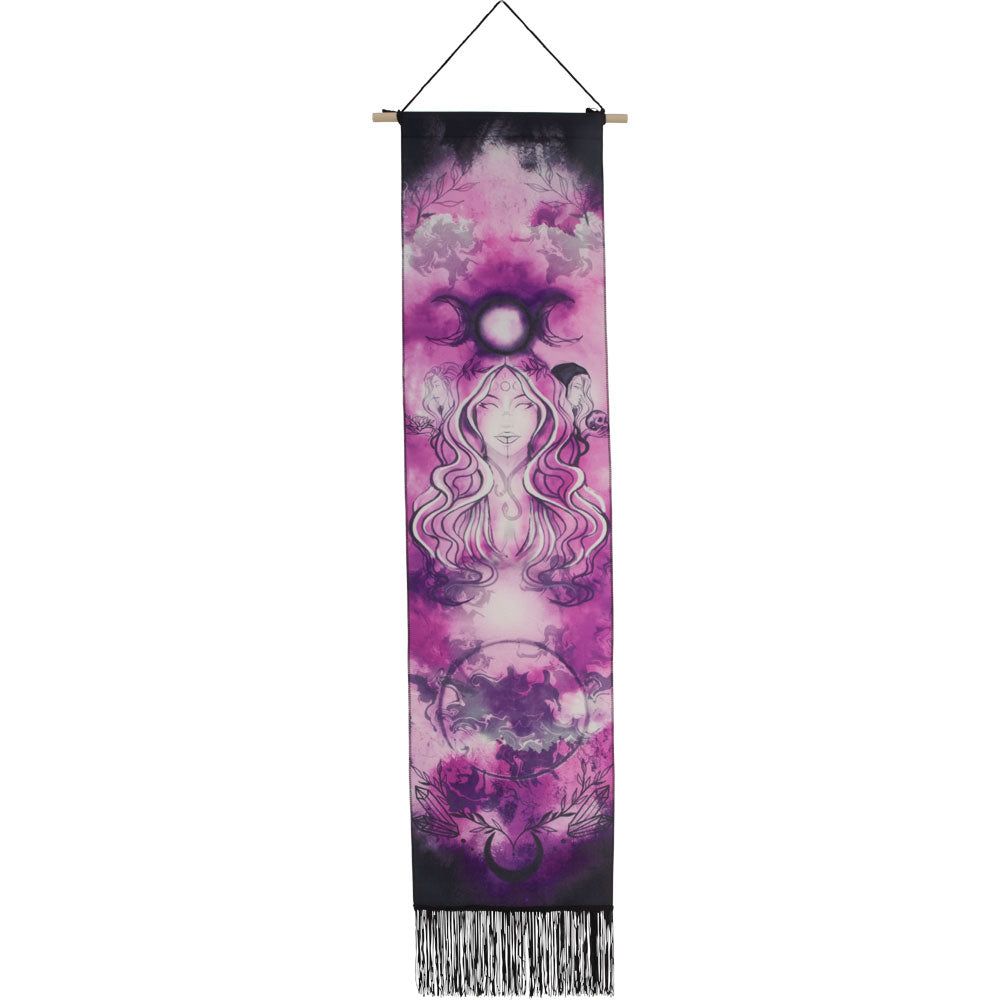 50&quot; Linen Banner with Fringe - Triple Goddess, SKU KH-57657, UPC 700317128243