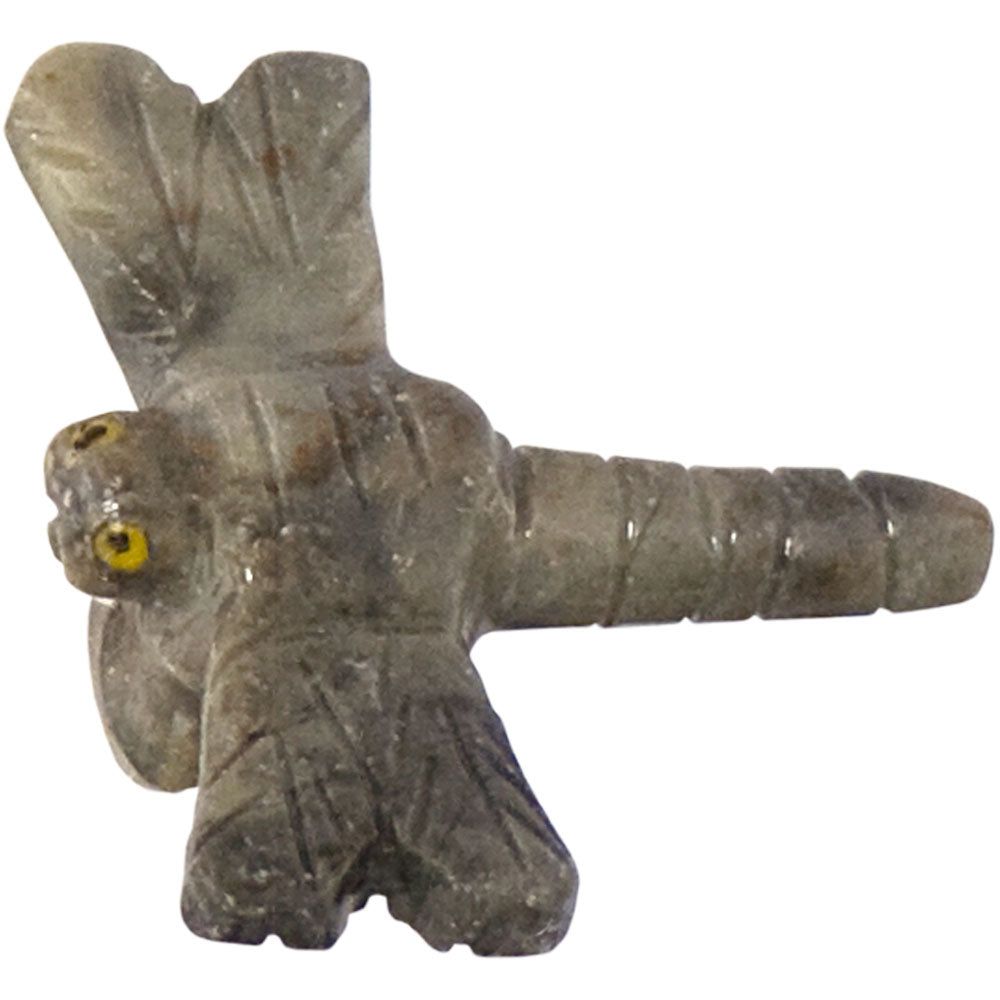 1.25&quot; Dolomite Spirit Animal Carving - Dragonfly, SKU KH-33634-D5, UPC 700317122470