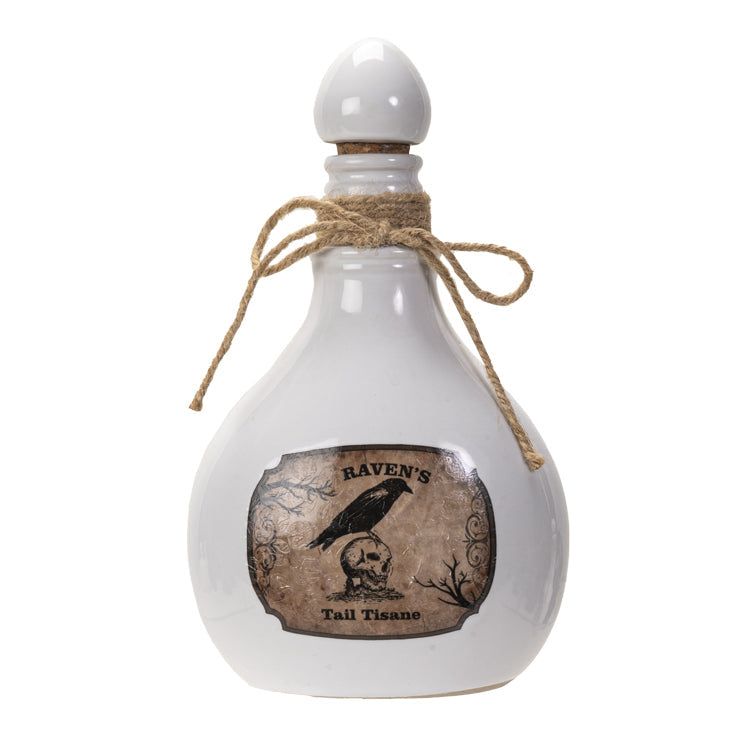 8&quot; Ceramic Bottle - Raven, SKU PG-15090, UPC 700317075431