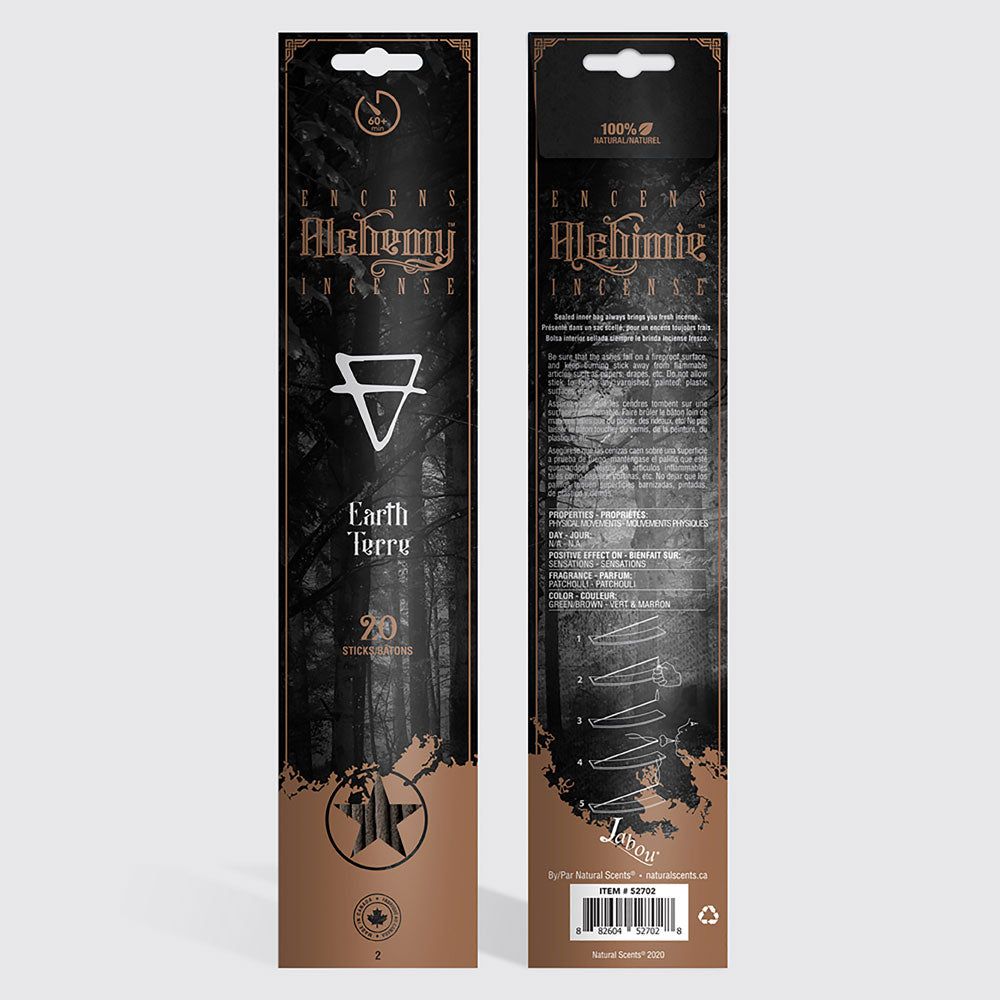 Alchemy Incense 20 Sticks - Earth, SKU KH-72524, UPC 700317248613