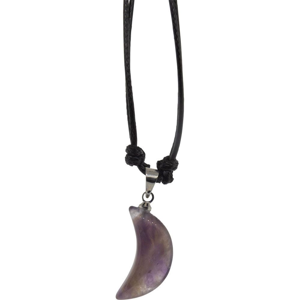 Gemstone Moon Necklace - Amethyst, SKU KH-98845, UPC 700317247685