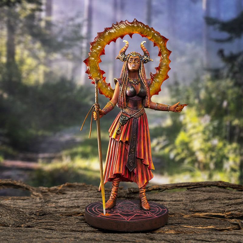 9&quot; Anne Strokes Elemental Magic Statue - Fire Sorceress, SKU PG-15296, UPC
