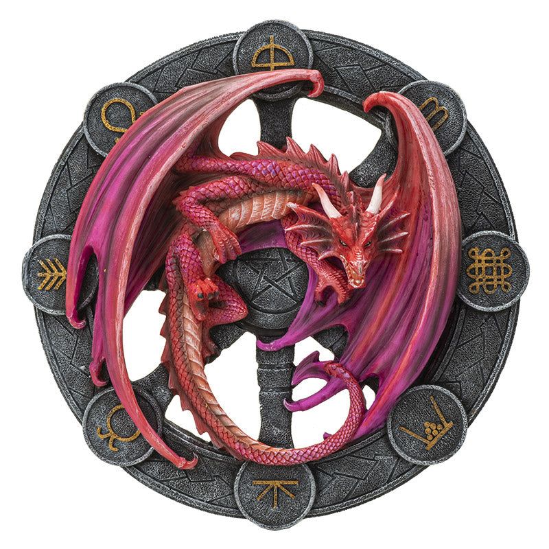 10.75 Anne Stokes Wall Plaque - Lammas Dragon, SKU PG-15230, UPC 700317123491