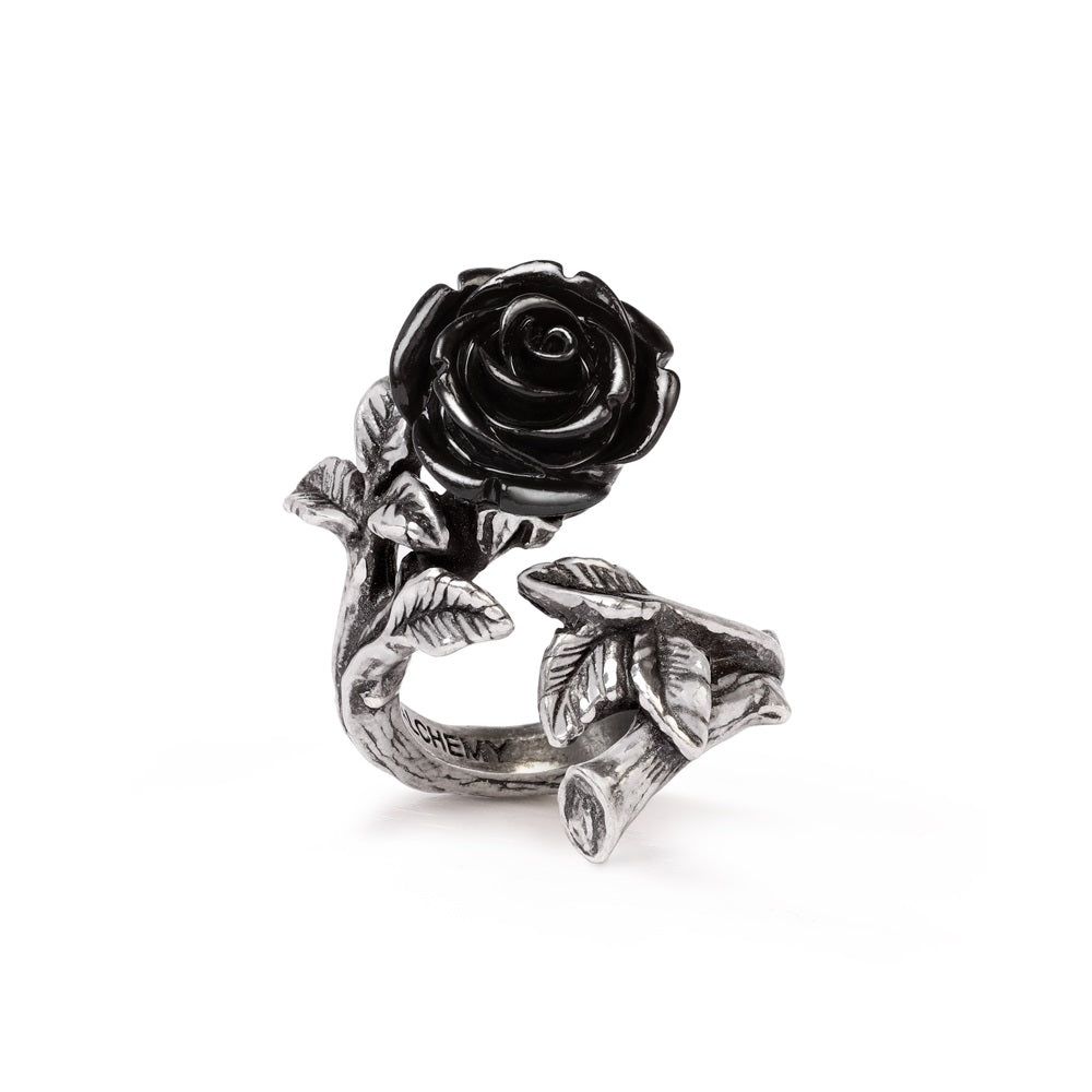 Wild Black Rose Ring - Size 8.5, SKU AL-R241Q/T, UPC 700317063698