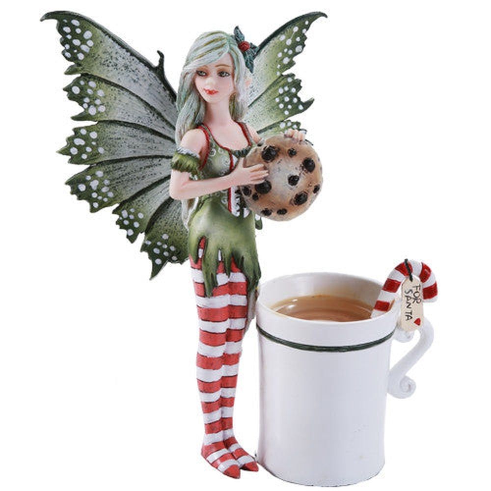 5.75&quot; Fairy Statue - Christmas Cup Fairy, SKU PG-11366, UPC 700317076322