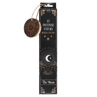 Tarot Series Incense Sticks - The Moon - Black Opium (Pack of 15), SKU PG-14580, UPC 700317031857