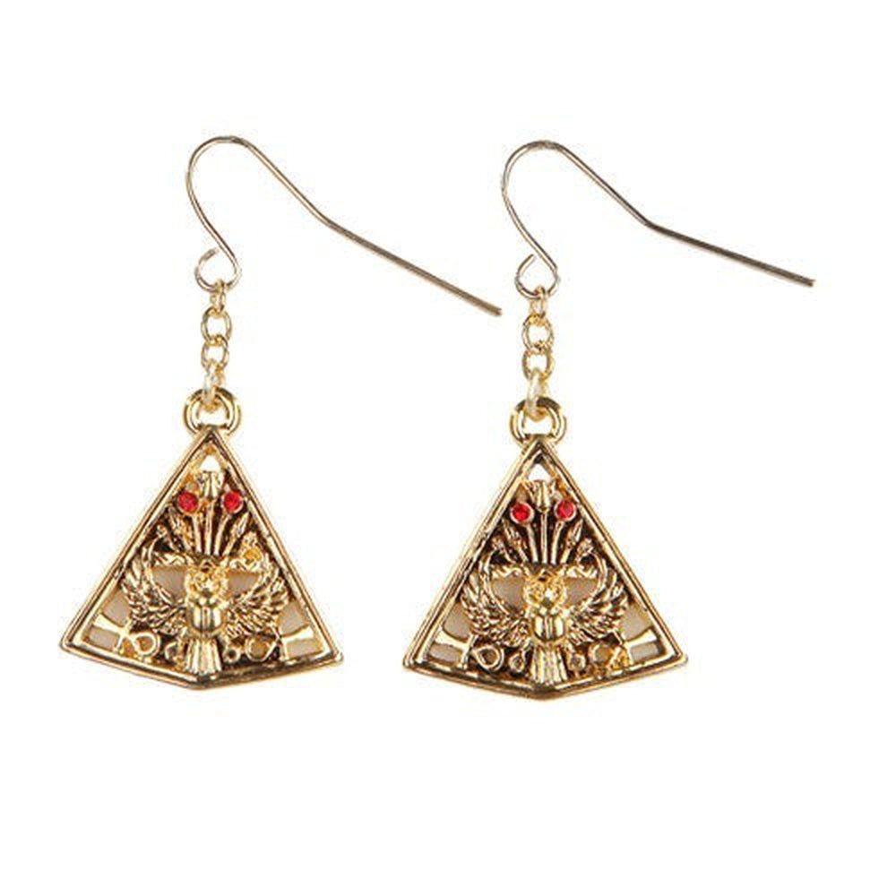 Pyramid Scarab Earrings, SKU PG-10043, UPC 6016001632687