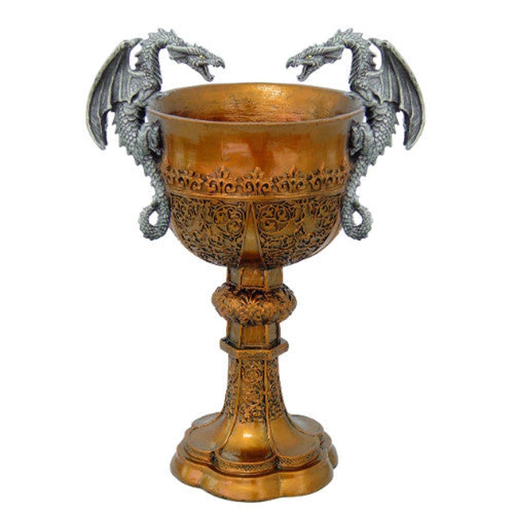 11&quot; King Arthurs Chalice with Dragons Statue, SKU PG-11904, UPC 700317078043