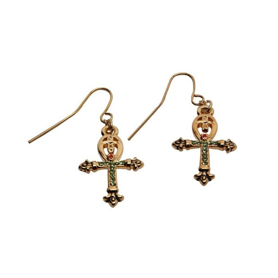 Ankh Cross Earrings, SKU PG-J398, UPC 6016001063023