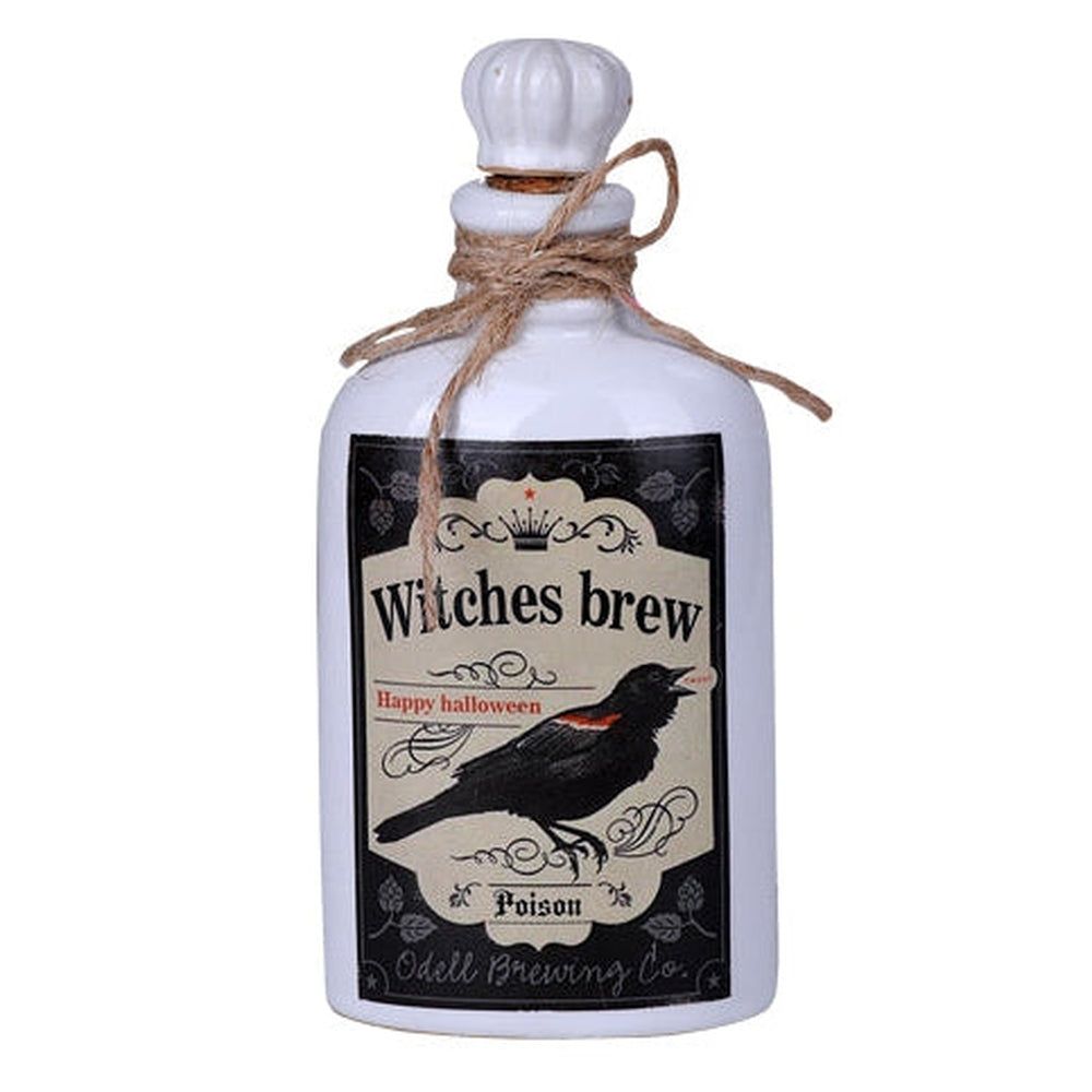 6.1&quot; Witches Brew Raven Bottle Statue, SKU PG-13356, UPC 700317059462