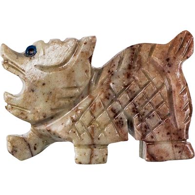 1.25&quot; Dolomite Spirit Animal Carving - Dragon, SKU KH-33650-D5, UPC 700317022022