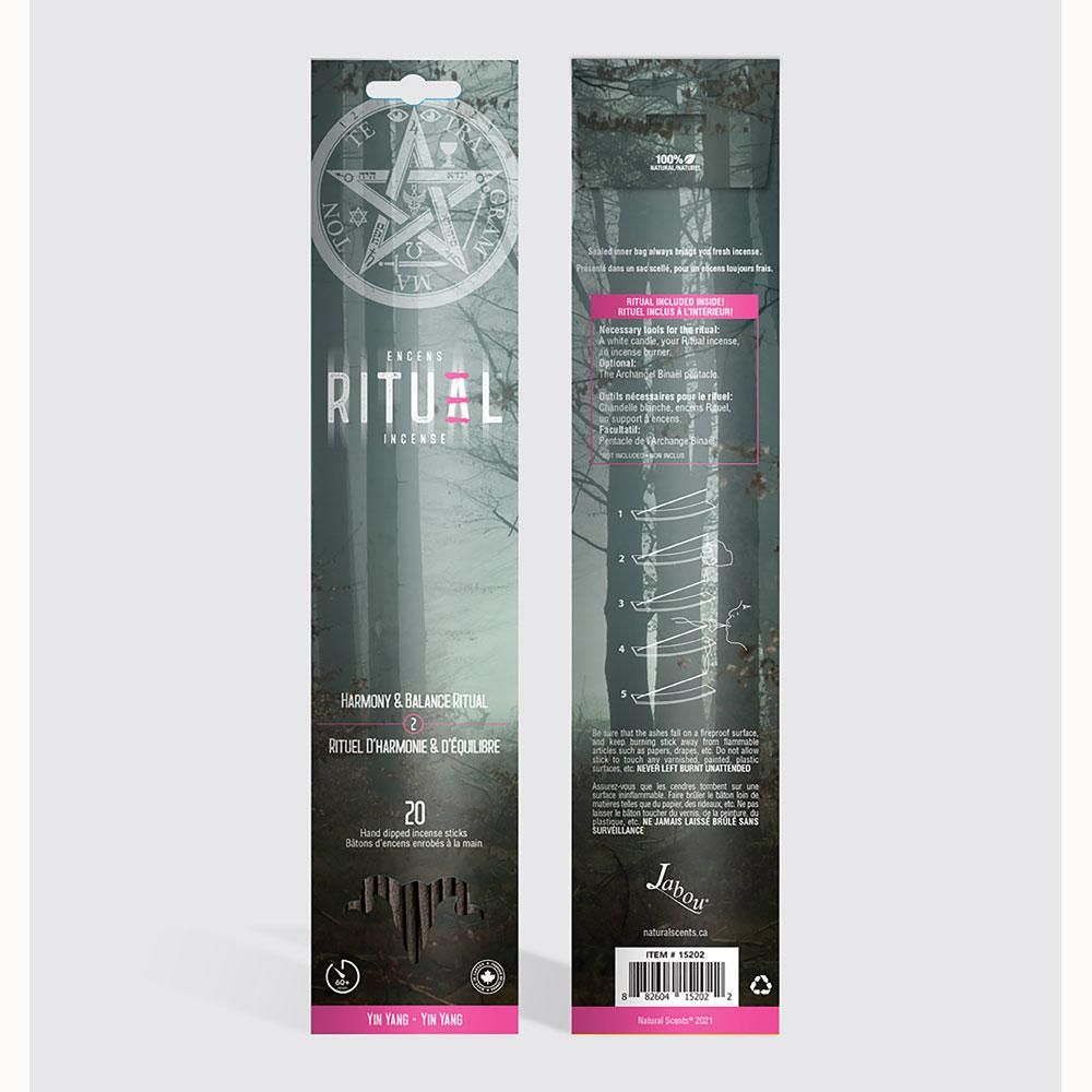 Ritual Incense 20 Sticks - Harmony &amp; Balance, SKU KH-IN-72513, UPC 6016010837899