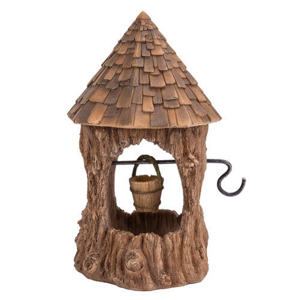6.5&quot; Fairy Garden of Enchantment Wishing Well Resin Statue, SKU PG-11766, UPC 700317030263