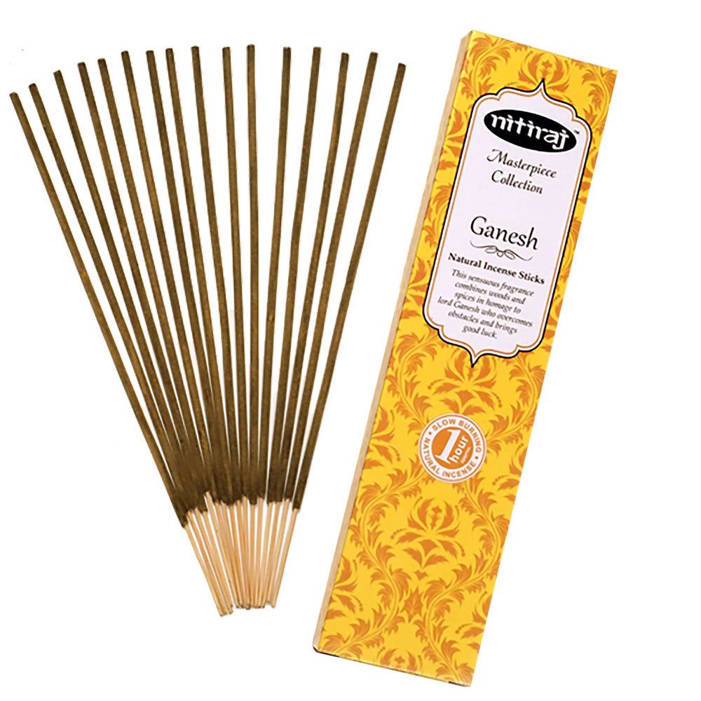 Nitiraj Masterpiece Incense 25 gram - Ganesh (Pack of 6), SKU KH-72927, UPC 700317121749