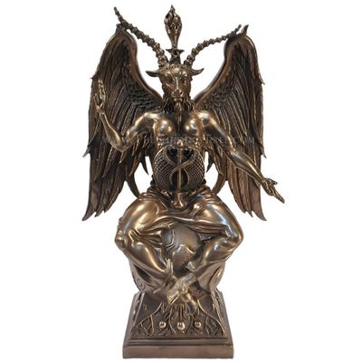 18&quot; Baphomet On Pedestal Statue, SKU PG-10697, UPC 700317023289