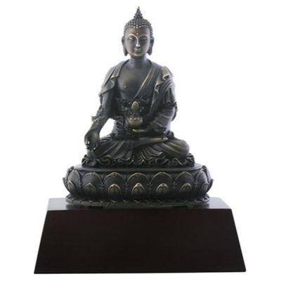 7.75&quot; Medicine Buddha Bronze Statue, SKU PG-Y8672, UPC 700317246473