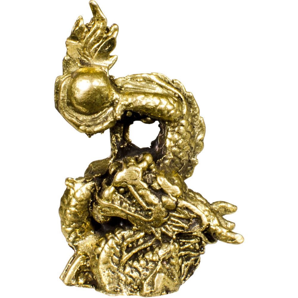 1.5&quot; Mini Brass Figurine - Dragon (Pack of 3), SKU KH-33447, UPC 700317246435