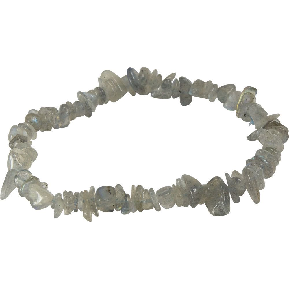 Gemstone Chips Elastic Bracelet - Moonstone, SKU KH-95695, UPC 700317127680