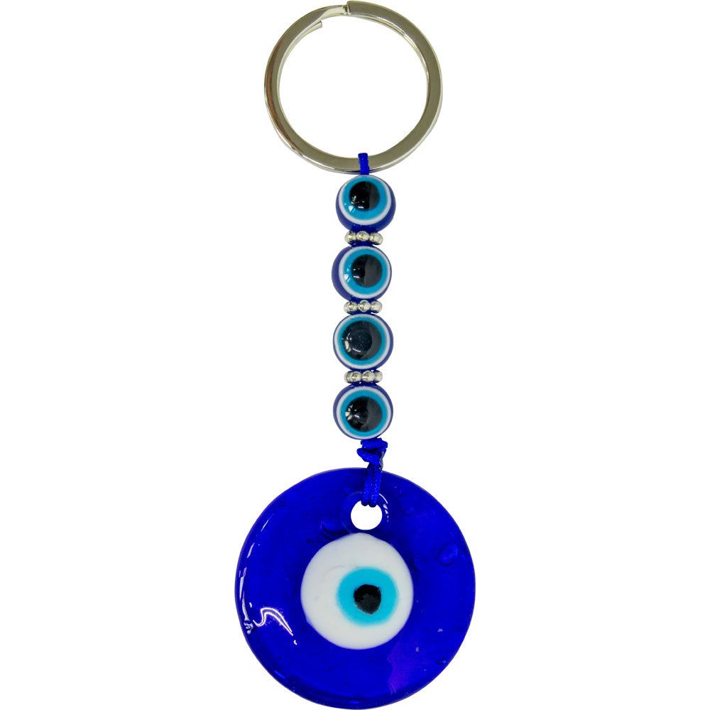 4.5&quot; Evil Eye Talisman Key Ring - Evil Eye String, SKU KH-63414, UPC 700317117414