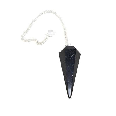 6-Sided Pendulum - Blue Goldstone, SKU PEND-95, UPC 6016000154142