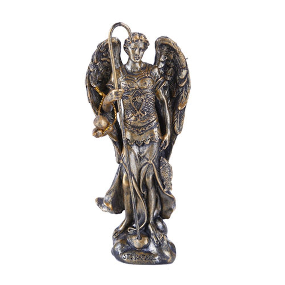 4.75&quot; Archangel Statue - Raphael (Bronze), SKU PG-11191, UPC 700317109815
