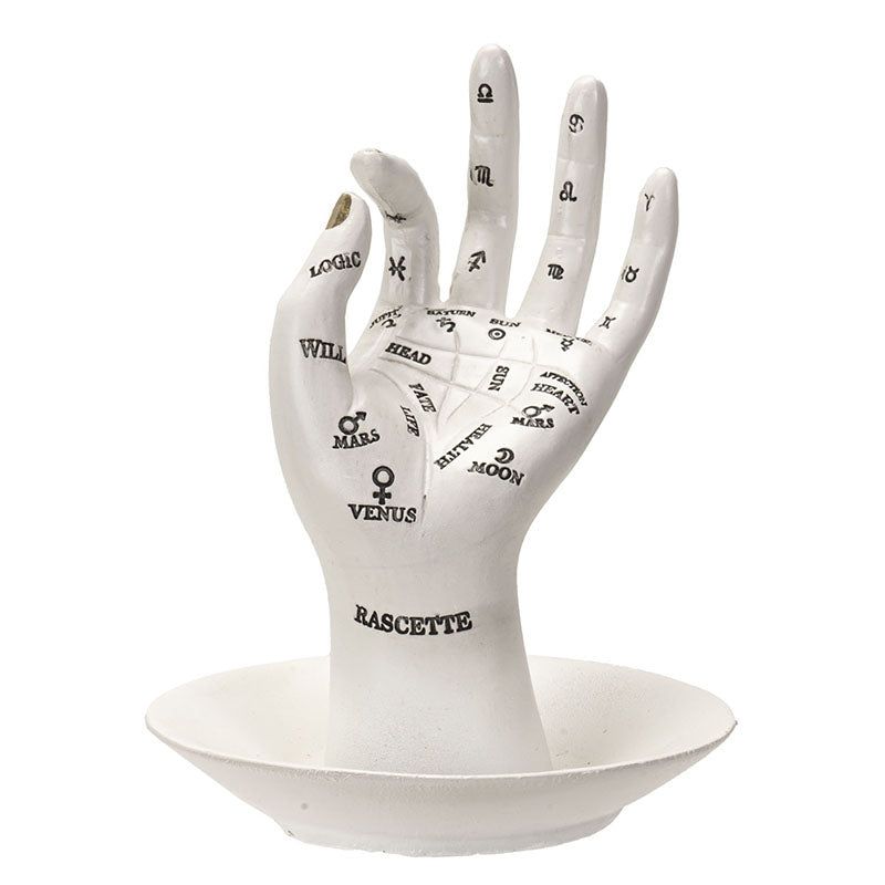 4.7&quot; Palmistry Hand Ring Holder, SKU PG-15070, UPC 700317072454