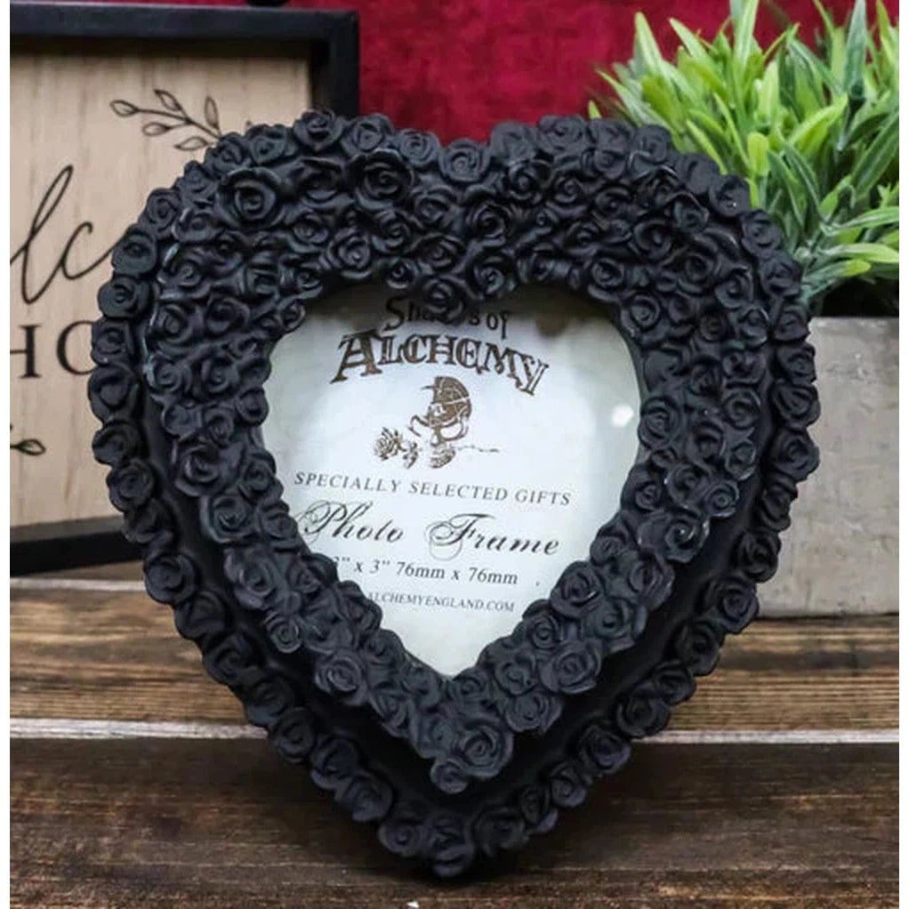 3&quot; x 3&quot; Black Rose Photo Frame, SKU PG-15043, UPC 700317052739