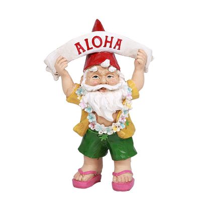 6.75&quot; Gnome Statue - Aloha, SKU PG-12849, UPC 700317041177