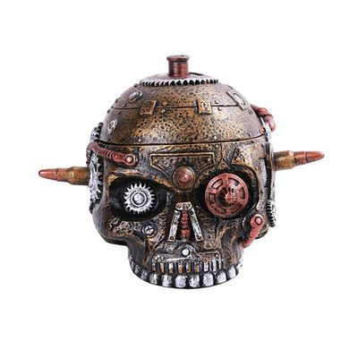 4.5&quot; Steampunk Bullet Skull Display Box, SKU PG-13141, UPC 700317072065