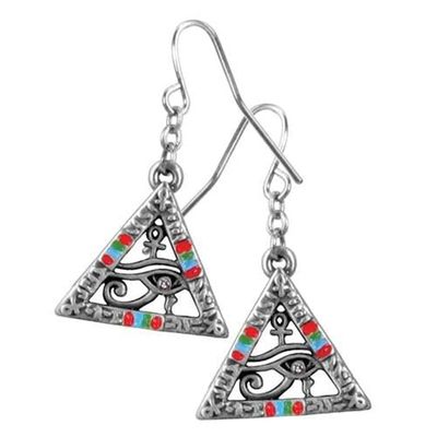 Pyramid Wedjat Earrings, SKU PG-Y2923, UPC 6016009127123