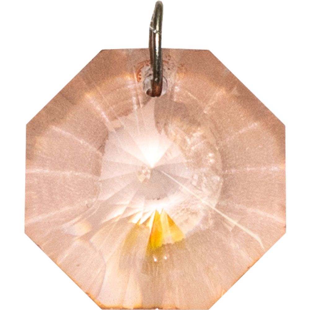 20 mm Prism Crystal - Faceted Octagon Peach, SKU KH-62710, UPC 700317125198