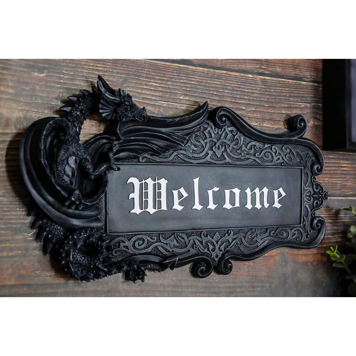 14.7&quot; Welcome Dragon Wall Sign, SKU PG-11133, UPC 700317078036