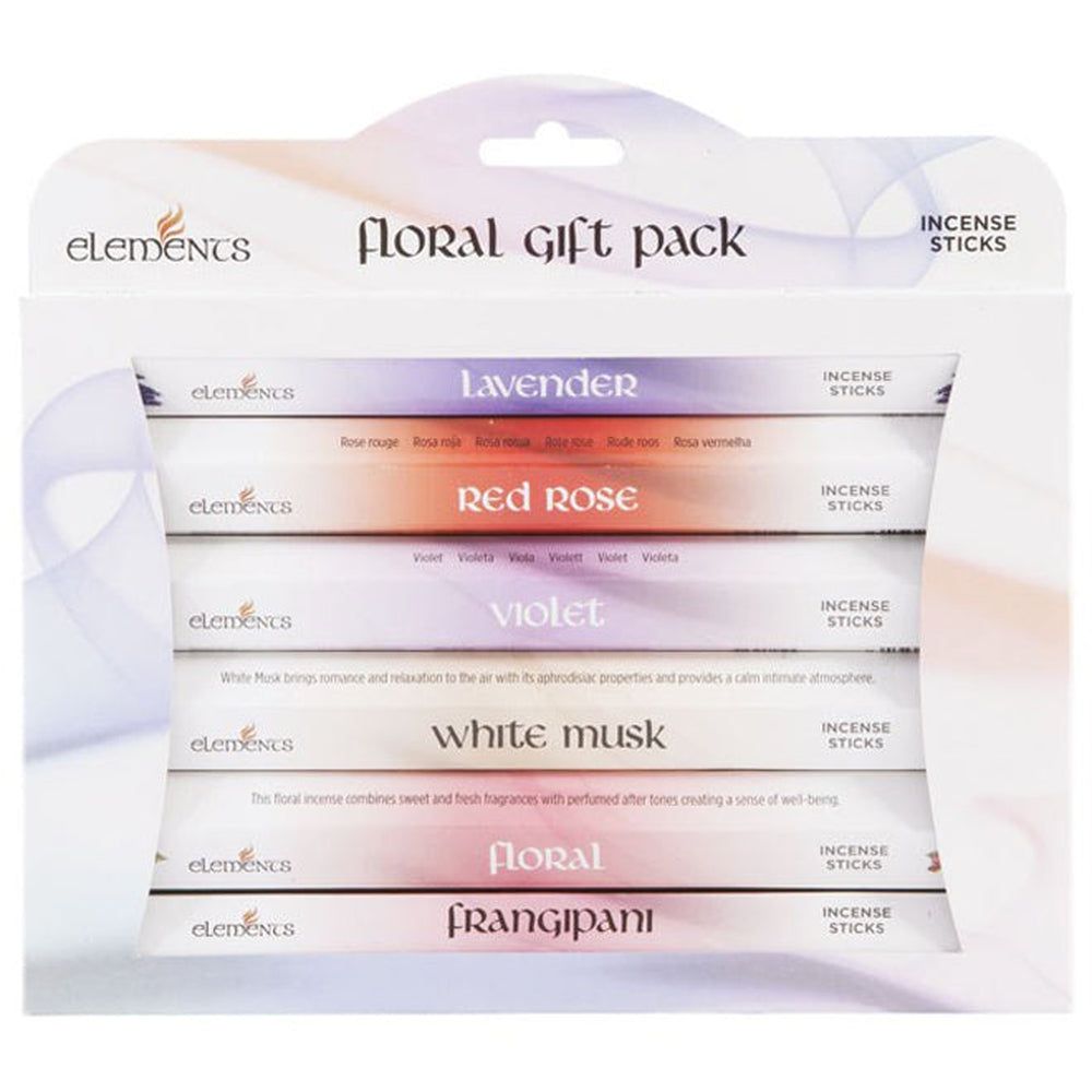 Elements Incense Stick Gift Pack - Floral (Pack of 6), SKU PG-14458, UPC 700317118084