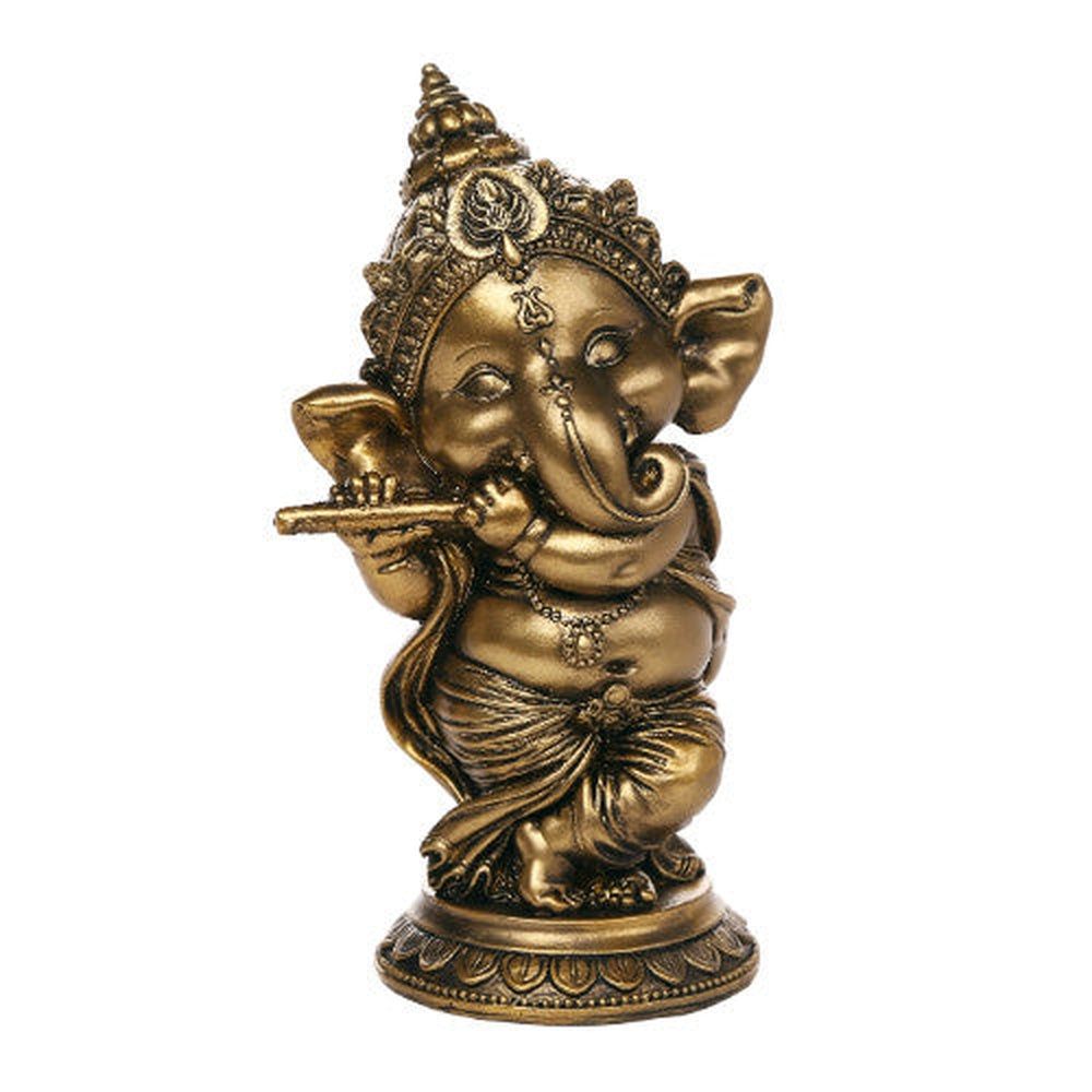 6&quot; Hindu Statue - Ganesha with Flute, SKU PG-11800, UPC 700317053552