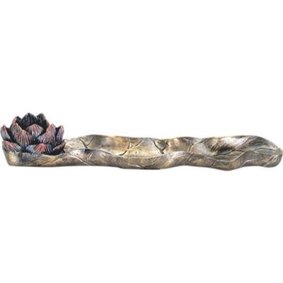 10&quot; Lotus Flower Incense Holder Burner, SKU PG-Y9195, UPC 700317041856