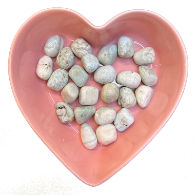 Hemimorphite Tumbled Stone Natural Gemstone - One Stone, SKU TR-123, UPC 6016004931930