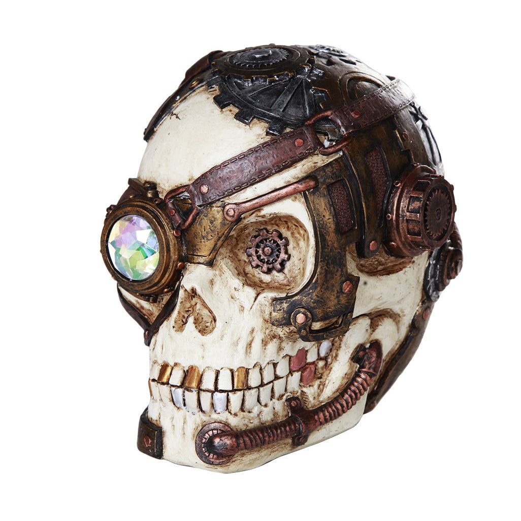 6.5&quot; Steampunk Skull, SKU PG-12229, UPC 700317294184