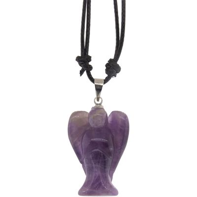Gemstone Angel Necklace - Amethyst, SKU KH-98839, UPC 700317248620