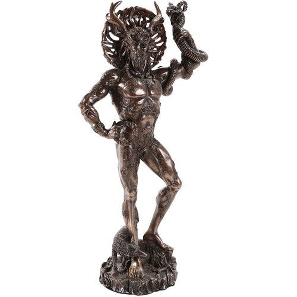 10.25&quot; Celtic Horned God Cernunnos Statue in Bronze, SKU PG-11541, UPC