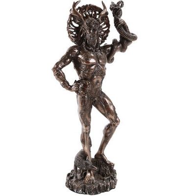 10.25&quot; Celtic Horned God Cernunnos Statue in Bronze, SKU PG-11541, UPC