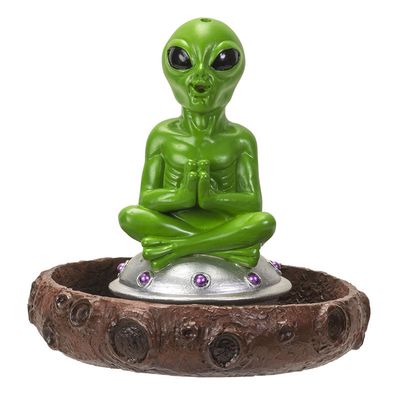 5.5&quot; Alien Backflow Incense Burner, SKU PG-15140, UPC 700317077824